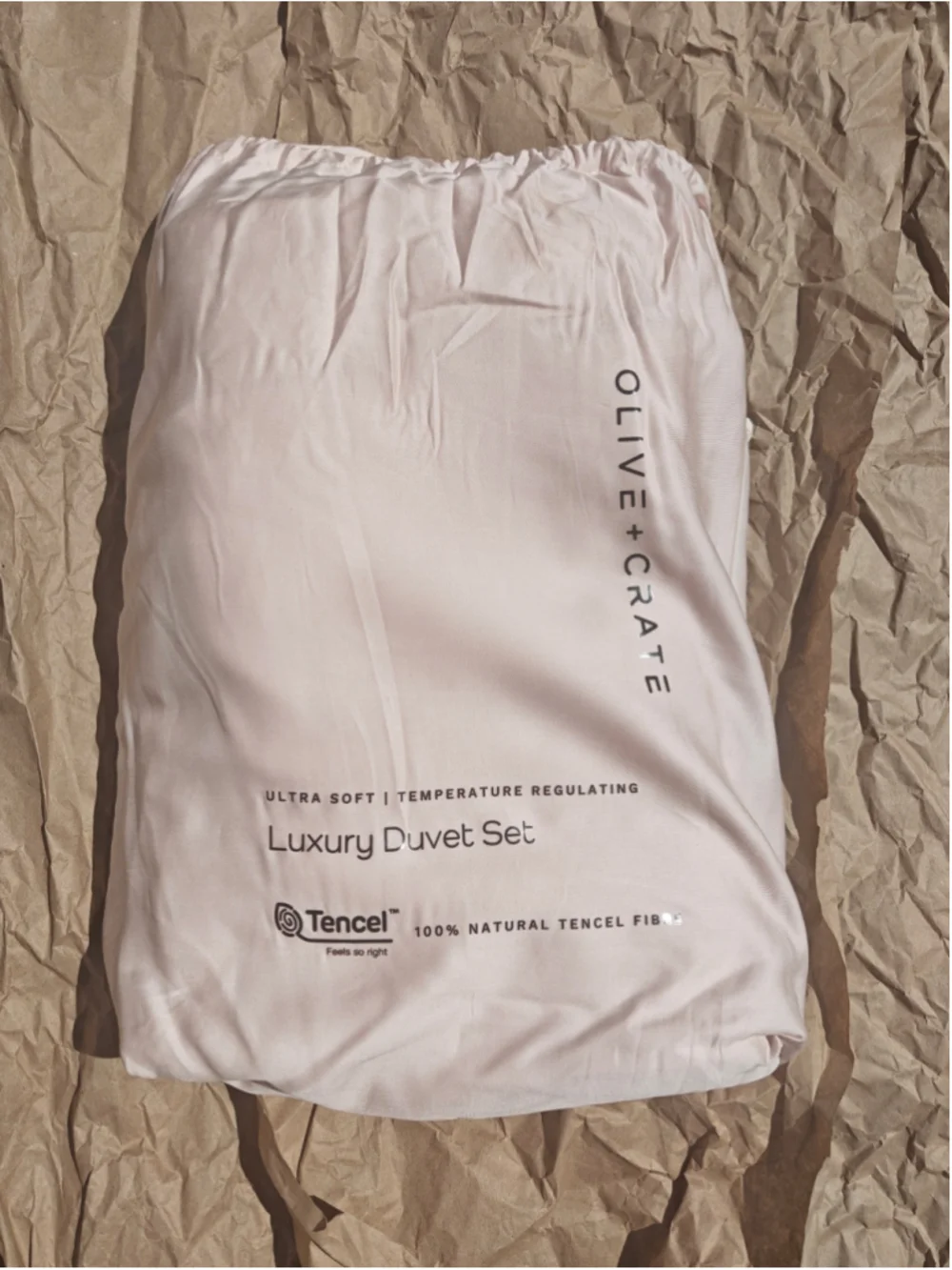 OLIVE & CRATE EUCALYPTUS - KING DUVET COVER SET Barely Pink [+Pillowcases]